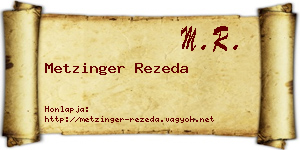 Metzinger Rezeda névjegykártya